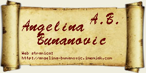Angelina Bunanović vizit kartica